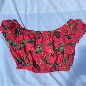 off the shoulder crop top